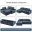 Canapé modulaire modulaire en chenille en L avec poches de rangement, coussins à double couche et 2 coussins décoratifs-1435157146