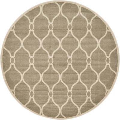 Tapis beige / crème à motif géométrique Theodora