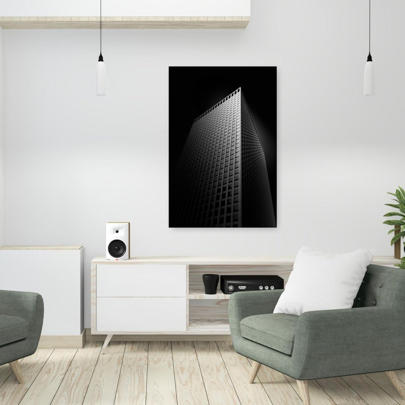 Lignes, architecture contemporaine abstraite, art mural, H 36 po x l 24 po