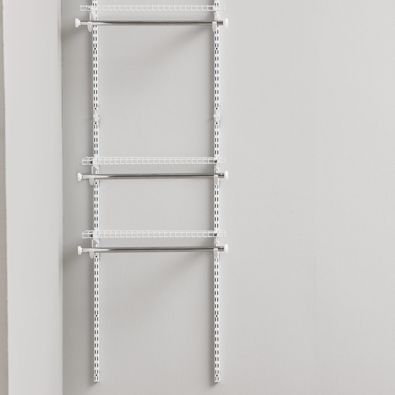 Rubbermaid 2-4ft Expandable Closet Kit Organization Storage Solution, White