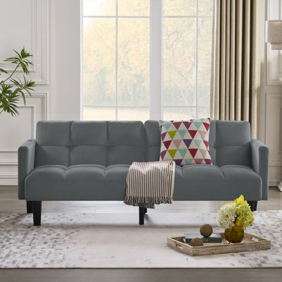Velvet Futon Couch Convertible