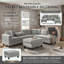 Canapé modulaire en L 105 po en L gris-203380491