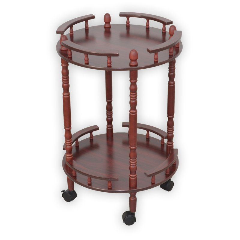 Kathlene Serving Cart, Red-brown