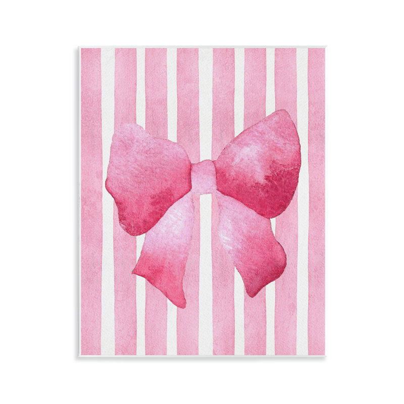 Plaque murale chic sur des rayures roses, design par Camila Juncos