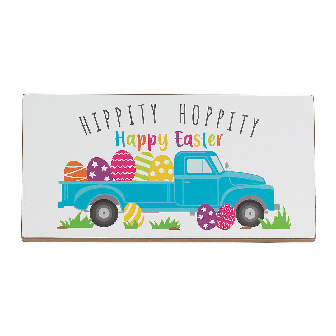 Hippity Hoppity Easter Sign - Home Decor - 1 Piece The Holiday Aisle®