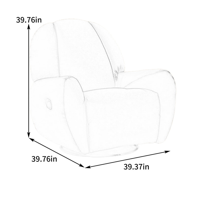 Thlema Faux Leather Recliner, Beige