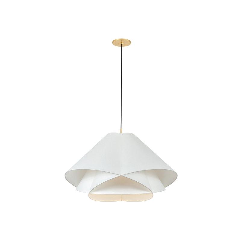 Troy Lighting Edna 1 Light Pendant in Vintage Gold Leaf, 25 W,  144" H x 34.5" W x 34.5" D