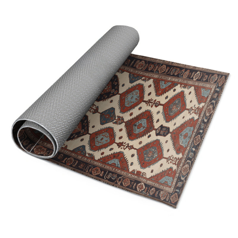 Tapis d'intérieur et d'extérieur brun Persian, Rectangulaire 2 pi x 3 pi