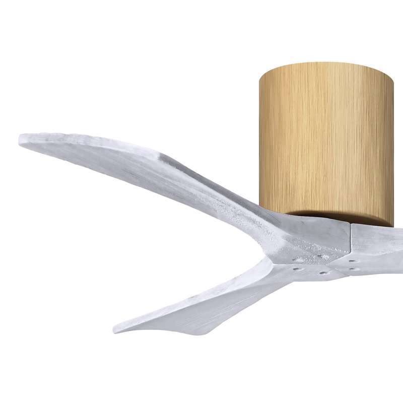 Ventilateur de plafond à 3 pales Olivier, Blanc mat, Érable clair, 42"