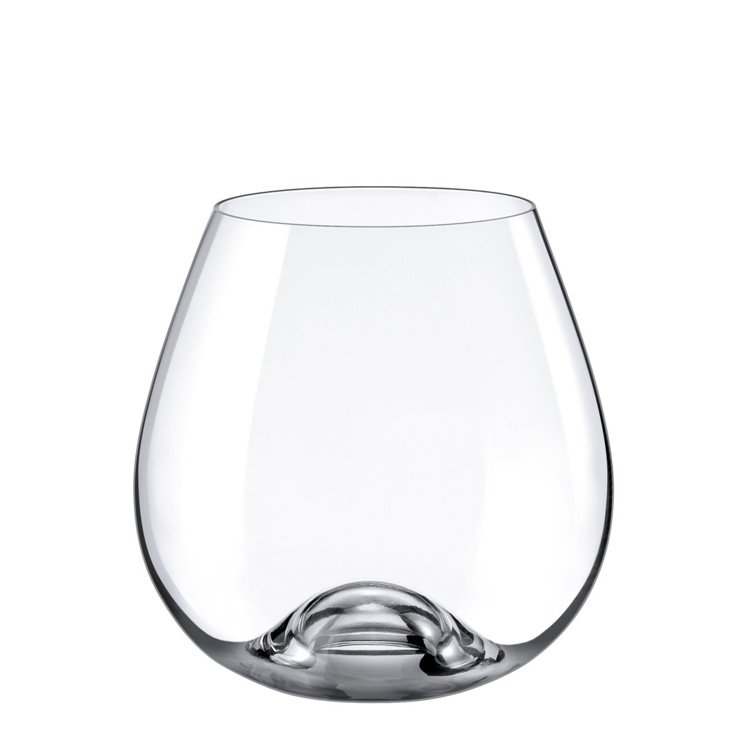 Drink Master 15 oz. Stemless Burgundy Glass (Set of 4) RONA