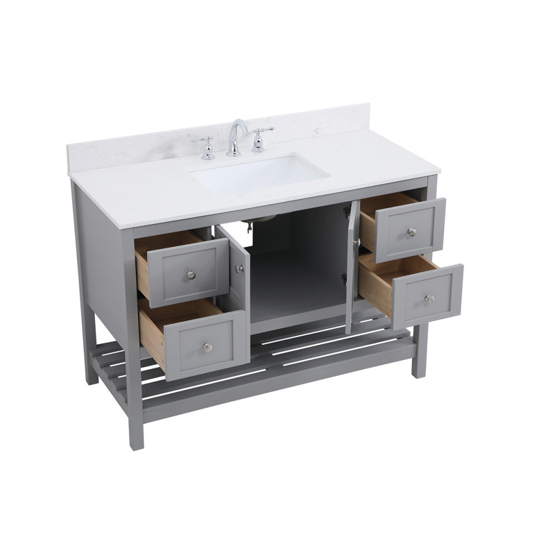 Ensemble de meuble-lavabo simple 48 po Krish, Gris
