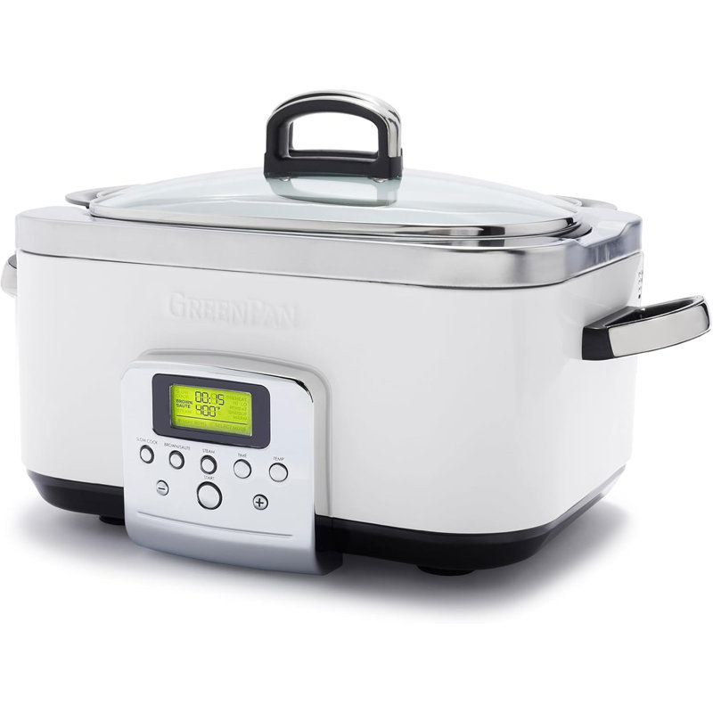 GreenPan Elite Slowcooker 6L, Cream