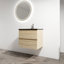 Meuble-lavabo mural 24 po avec lavabo en céramique, 2 tiroirs à fermeture en douceur, ensemble KD-125514973