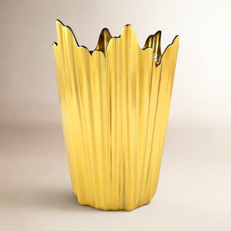 Vase de table en verre Biehl, Or