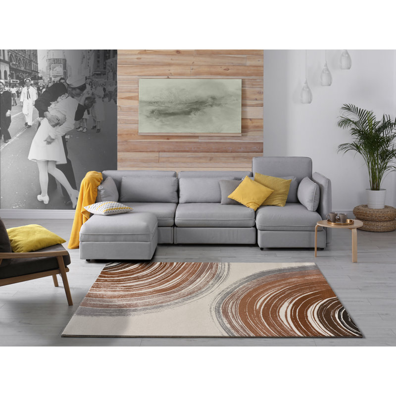 Chace Geometric Machine Woven / Power Loomed Area Rug, Rectangle 120 x 170cm