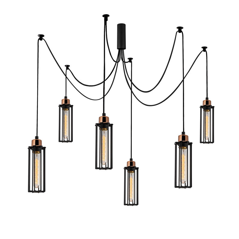 Luminaire suspendu rectangulaire à 6 lumières Jolyon