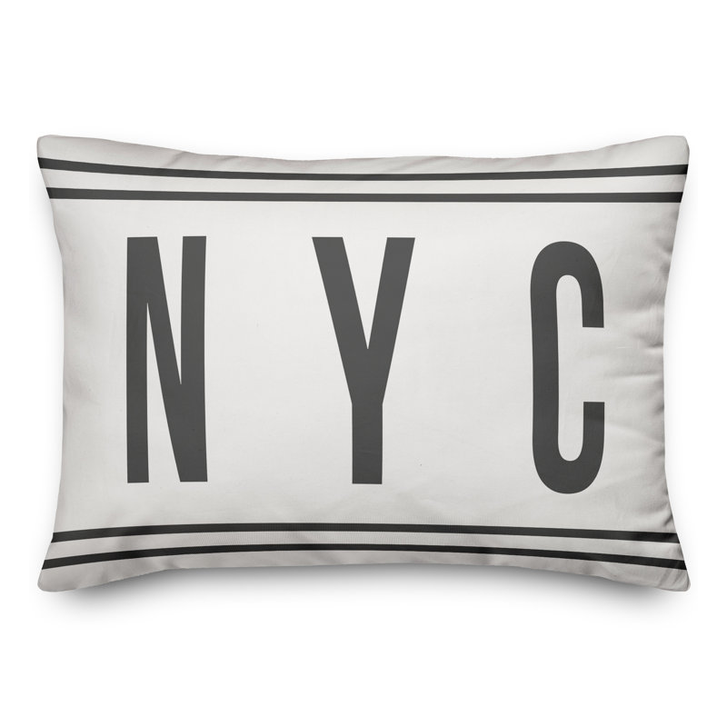 NYC Striped Reversible Throw Pillow