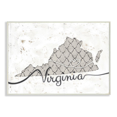 « virginie patterned gray state », impression sur toile