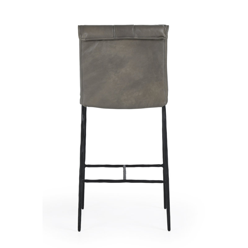 Mayer 26 Counter Stool Antique Brown, Bar Stool (31" Seat Height), Pewter Gray