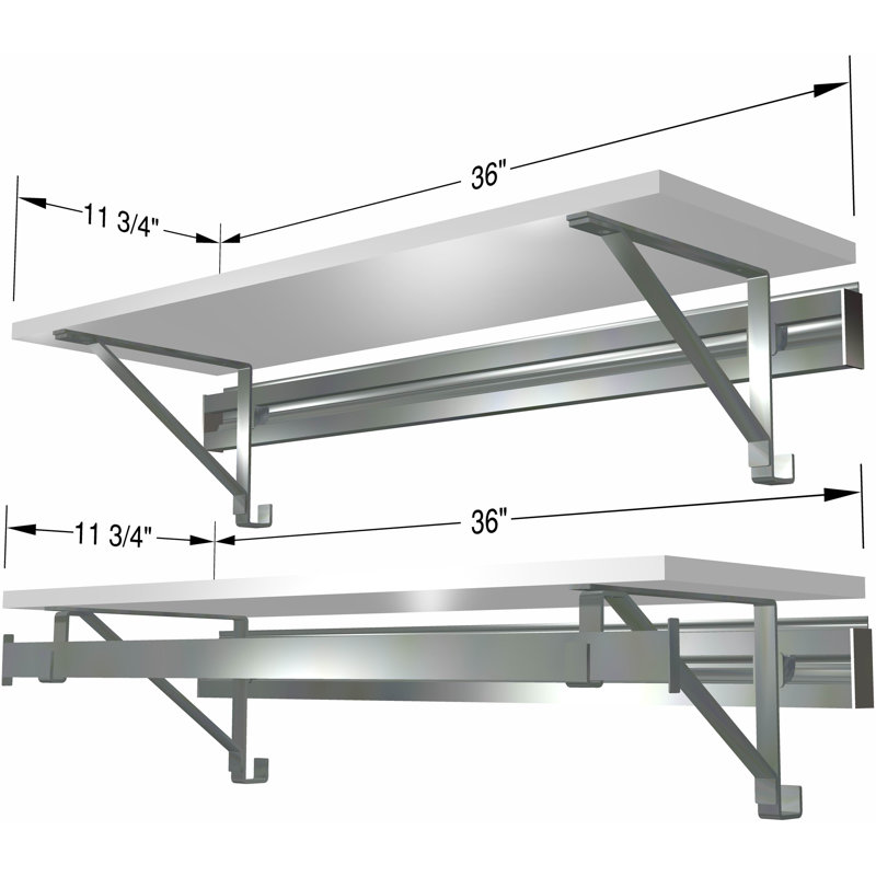 Single Shelf-Hang Closet System with Second Shelf (shelf only), White, 8.5"H x 36"W x 11.75"D