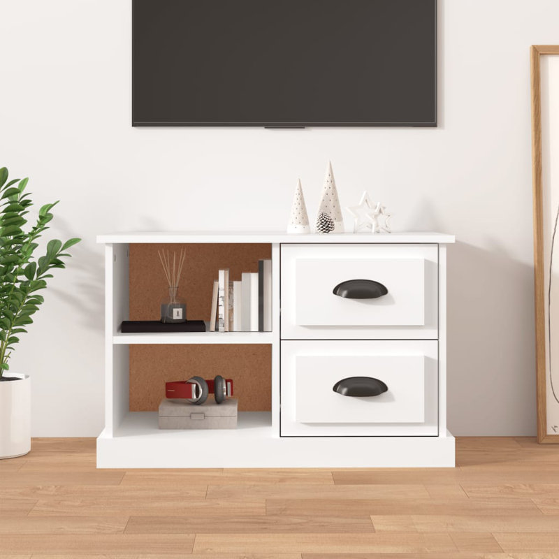 Schwenzer Unfinished TV Stand for TVs up to 32", White, 73cm