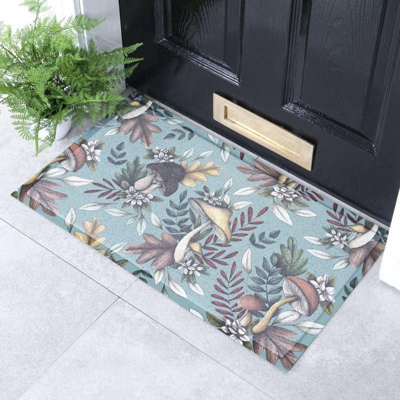 Lamborn Non-Slip Floral Indoor / Outdoor Doormat