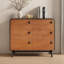 Buffet Mid-Century en bois avec 6 tiroirs
