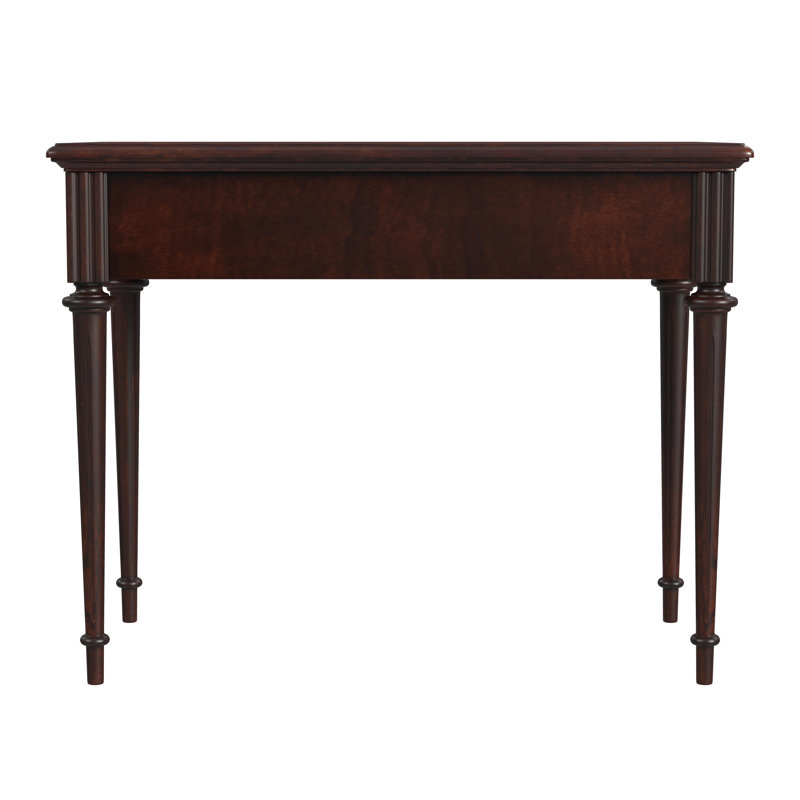 Edmund 38" Writing Desk with Storage, Dark Cherry