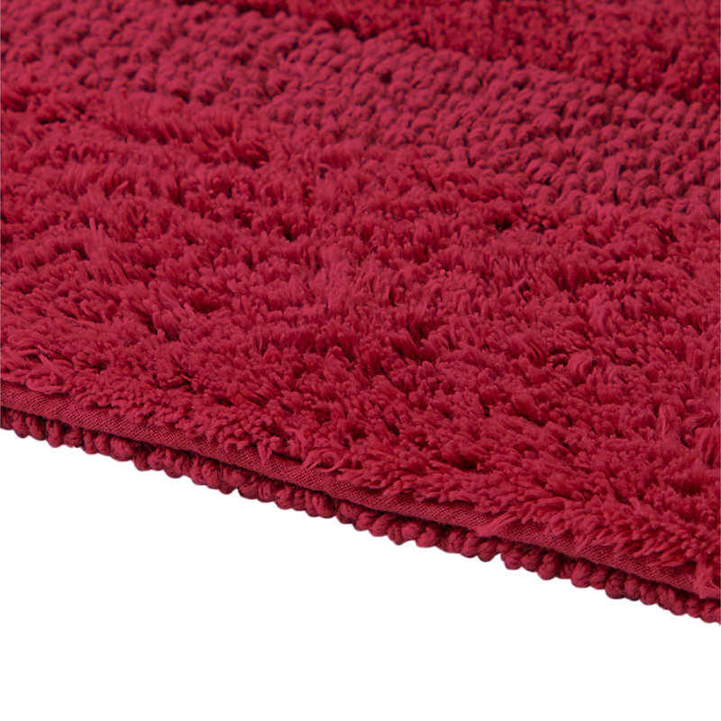 Ensemble de tapis pour salle de bain 100% coton 2370 g / m² Lux, 5 pièces (18 po x 20 po | 17 po x 24 po | 20 po x, Rouge