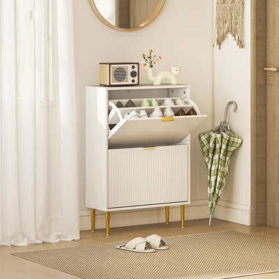 12 - Pair Flip Down Shoe Storage