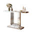 Console à miroir, table d'entrée avec base en U pour le salon, couloir, vestibule