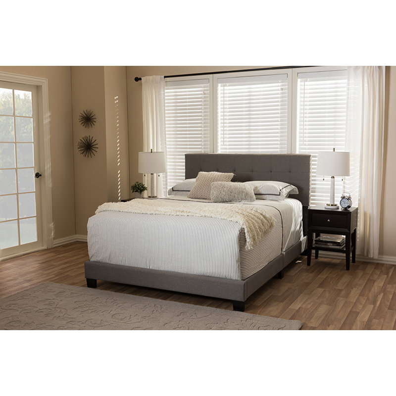 Yetkin Upholstered Standard Bed, King, Gray