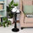  Small Pedestal Side Table, Round End Tables Living Room, Narrow Night Stand Tall Drink Table For Small Spaces, Sofa Couch & Office, Wooden Beside Tables Home Decor (black, 12" X 25")