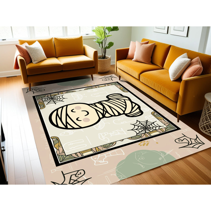 Tapis de Noël lavable The Holiday Aisle®, Rectangle 4pi x 6 pi