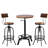 Jitendra 2 - Person Pine Solid Wood Top Pedestal Base Dining Set-1156229050