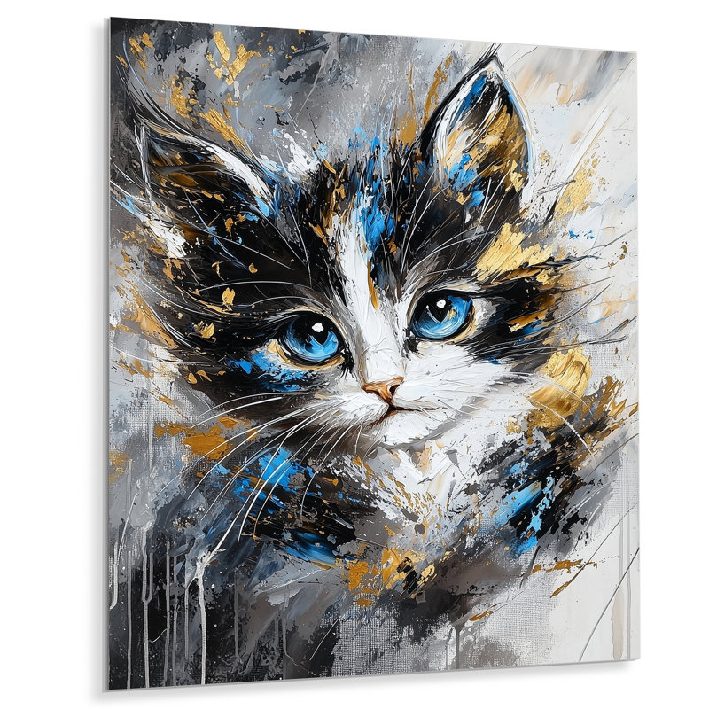 Reproduction d'art moderne en métal, chat moderne, chat II, H 20 po x l 12 po