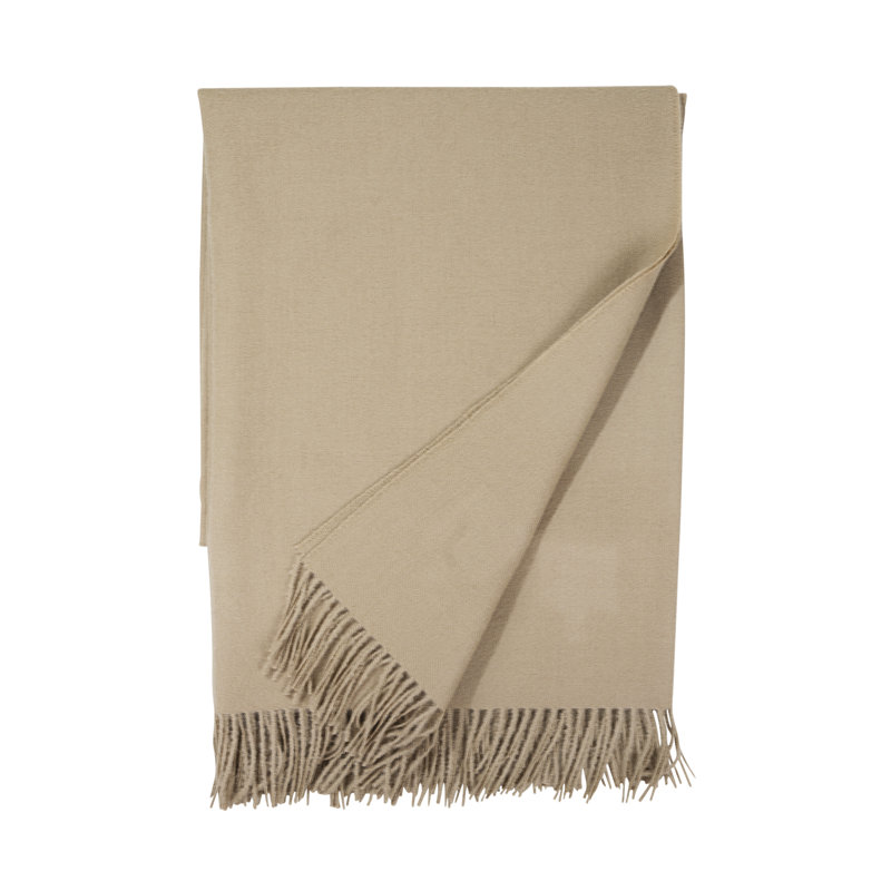 Madison Woven Baby Alpaca Throw Blanket, Light Camel