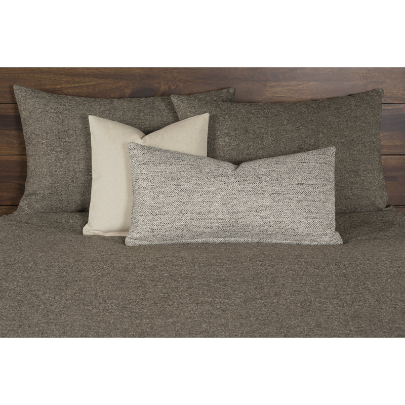 Belmont Nubby Homespun Duvet Cover and Insert Set with Accent PIllows, King, Brown