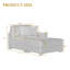 Chaise longue rembourrée en velours côtelé avec accoudoirs et coussins décoratifs-212234364-212234366