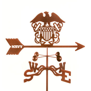 Navy 28'' H Patriotic Weathervane, Deck Mount