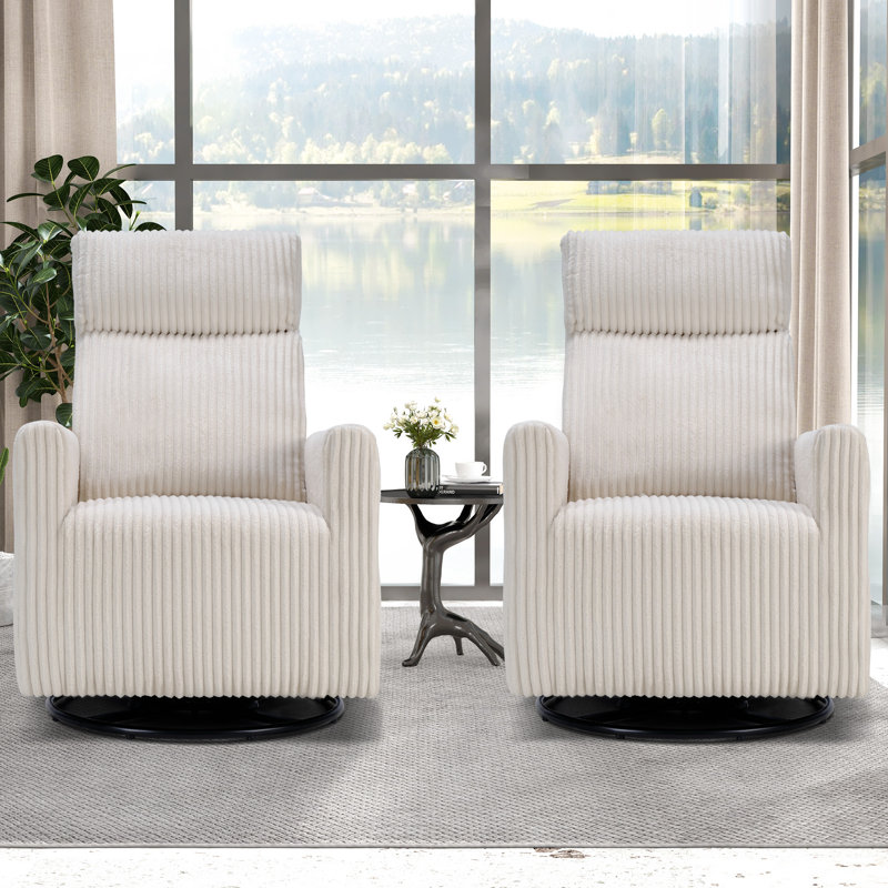 Fauteuil d'appoint rembourré de 26,77 po Mataya, Velours côtelé beige