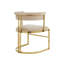 Chaise avec accoudoirs en velours Baten