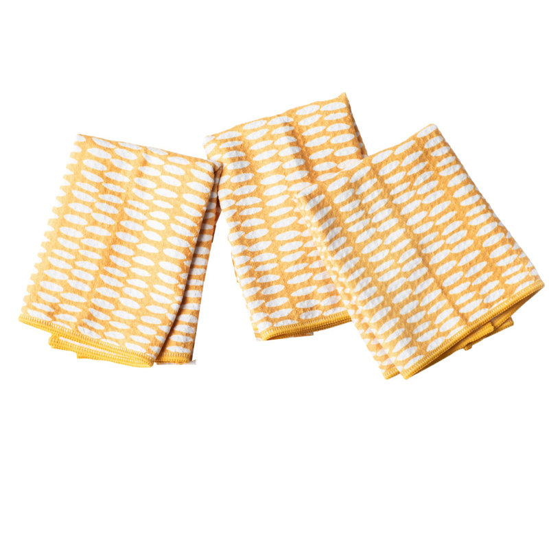 Jacquard Dish Cloth Kitchen Towel, Yellow