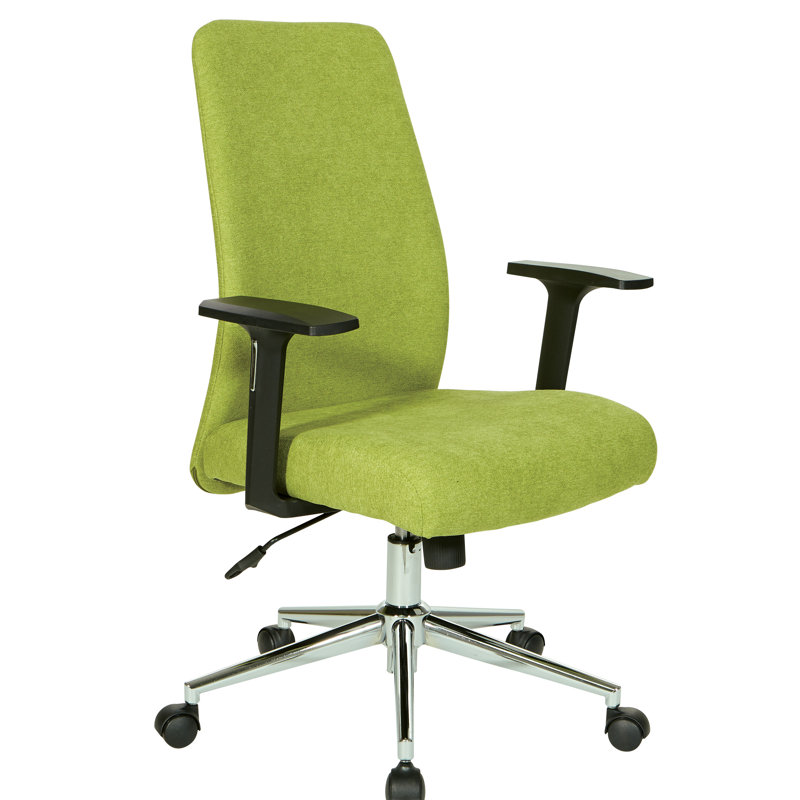 Chaise de bureau en polyester Evanston, Tissu basilic