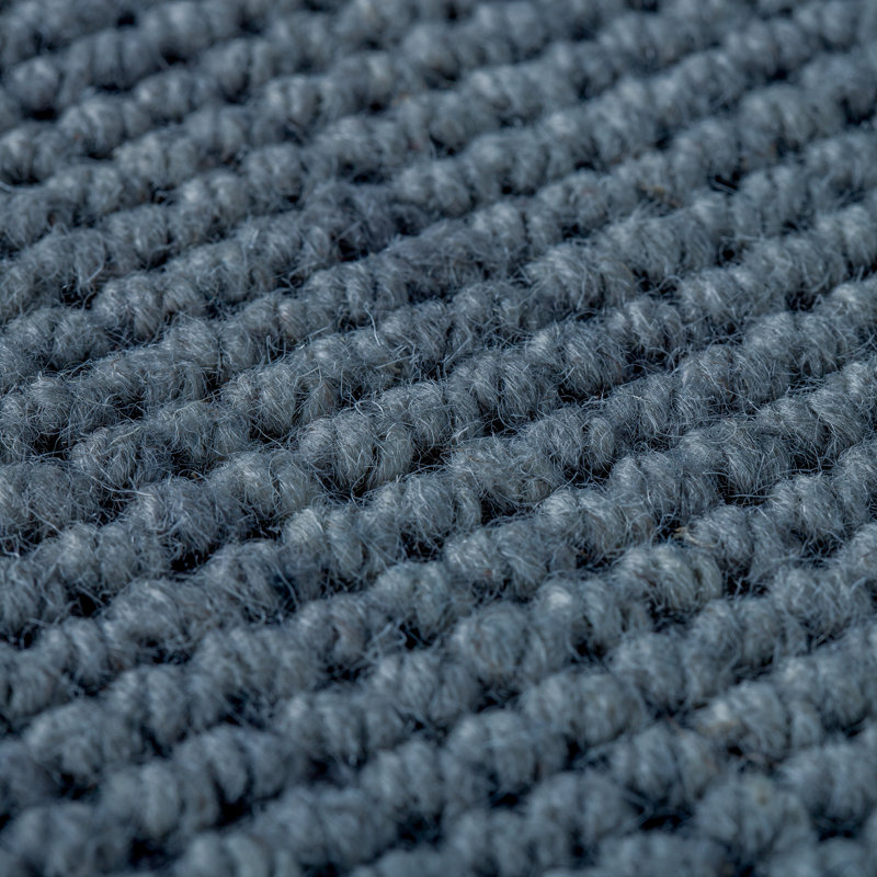Tapis bleu marine en laine noué à la main Dionne, Tapis de couloir 2 pi 3 po x 7 pi 6 po