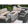 Polyethylene (PE) Wicker 12 - Person Seating Group with Cushions