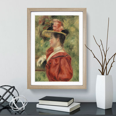 Woman with Glove by Pierre-Auguste Renoir - Picture Frame Painting