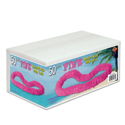Soft-Twist Poly Leis w/Labelled Carton