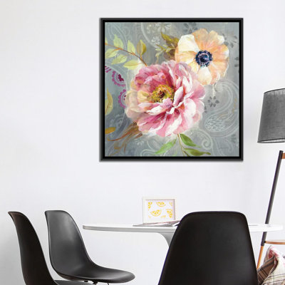 «Peony And Paisley III», reproduction d'impression sur toile tendue