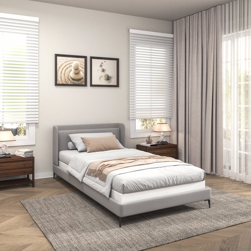 Sommier tapissier robuste de 5 po avec couvre-matelas et sommier tapissier 5 po, Lit simple, Profil bas (5 po)